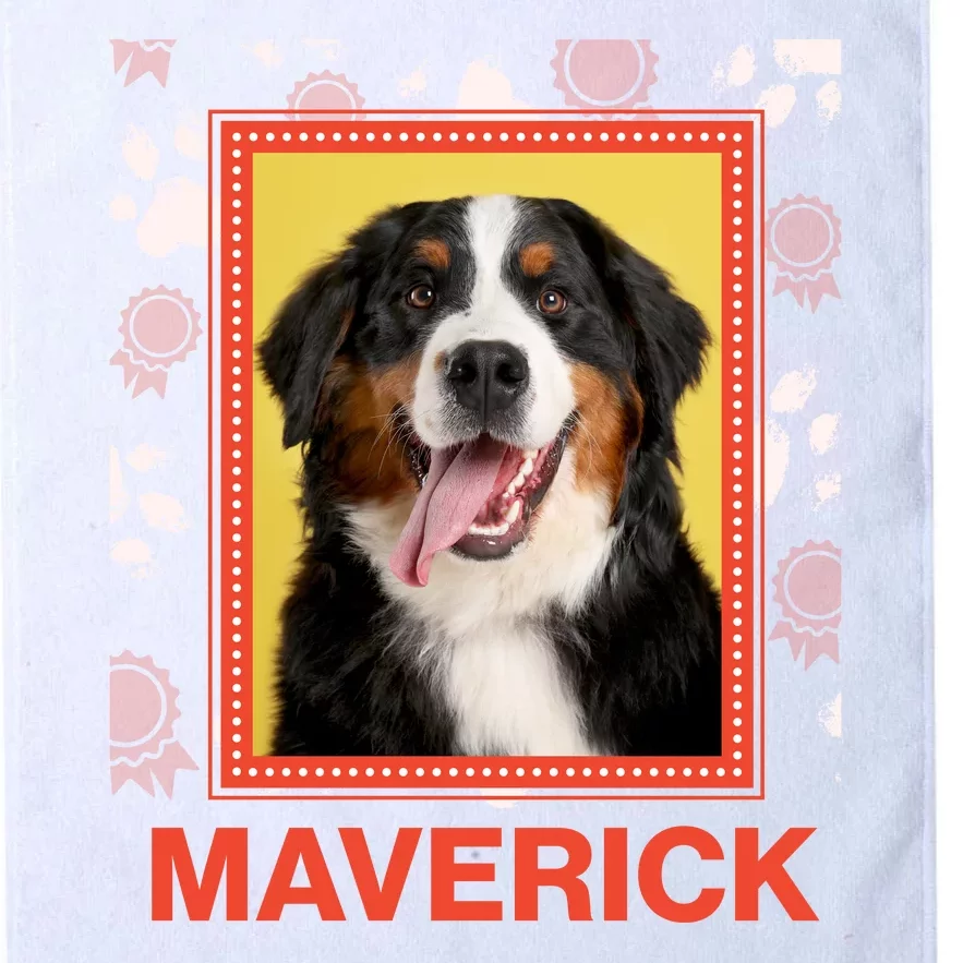 Custom Dog Pet Personalize Picture Photo Name Platinum Collection Golf Towel