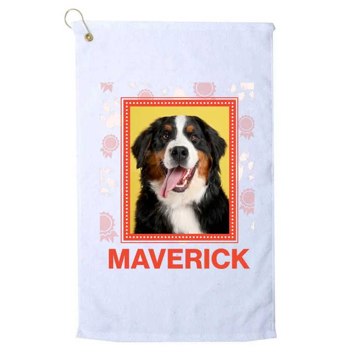 Custom Dog Pet Personalize Picture Photo Name Platinum Collection Golf Towel