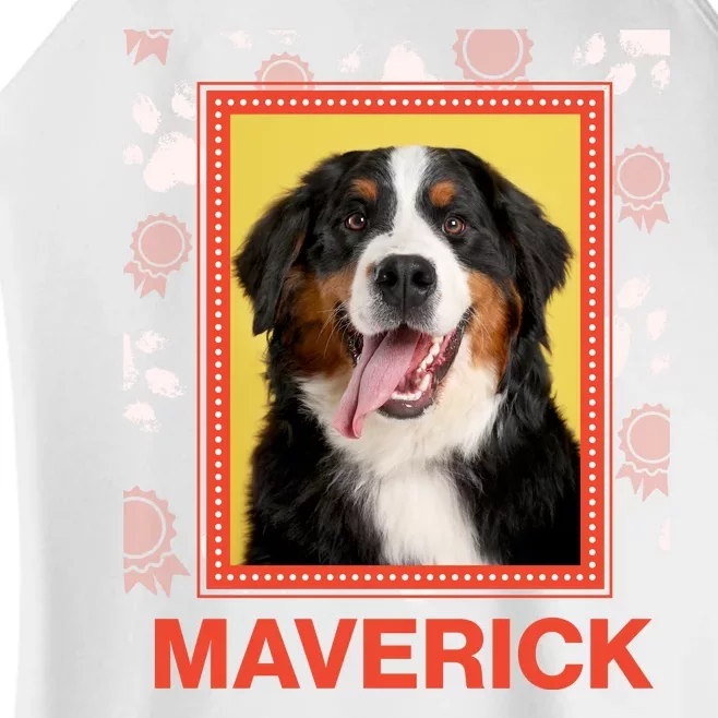 Custom Dog Pet Personalize Picture Photo Name Women’s Perfect Tri Rocker Tank