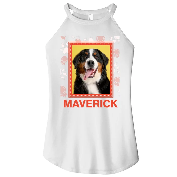 Custom Dog Pet Personalize Picture Photo Name Women’s Perfect Tri Rocker Tank