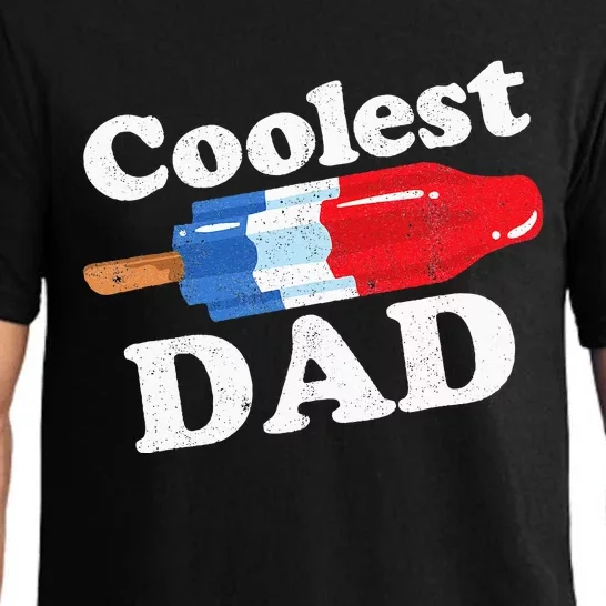 Coolest Dad Popsicle Funny Bomb Retro 80s Pop Fathers Gift Pajama Set