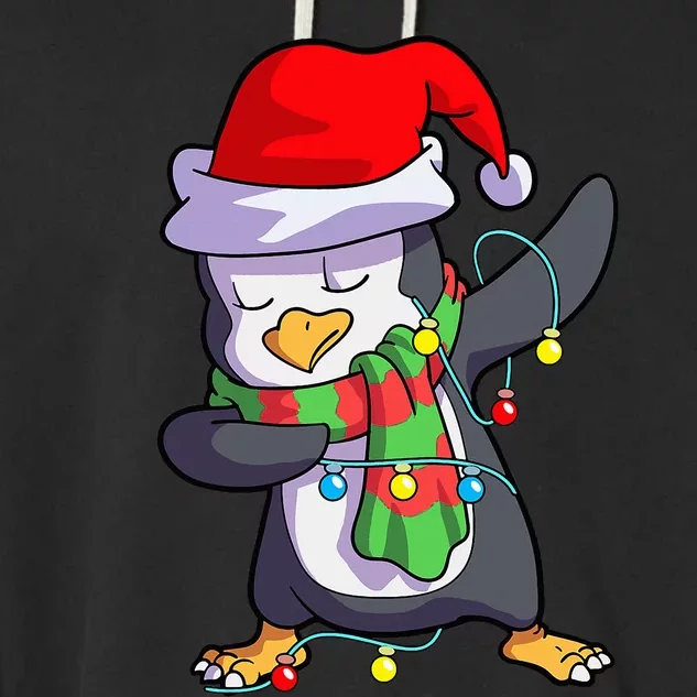 Christmas Dabbing Penguin Matching Family Garment-Dyed Fleece Hoodie