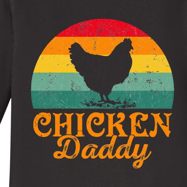 Chicken Daddy Poultry Farmer FatherS Day Baby Long Sleeve Bodysuit