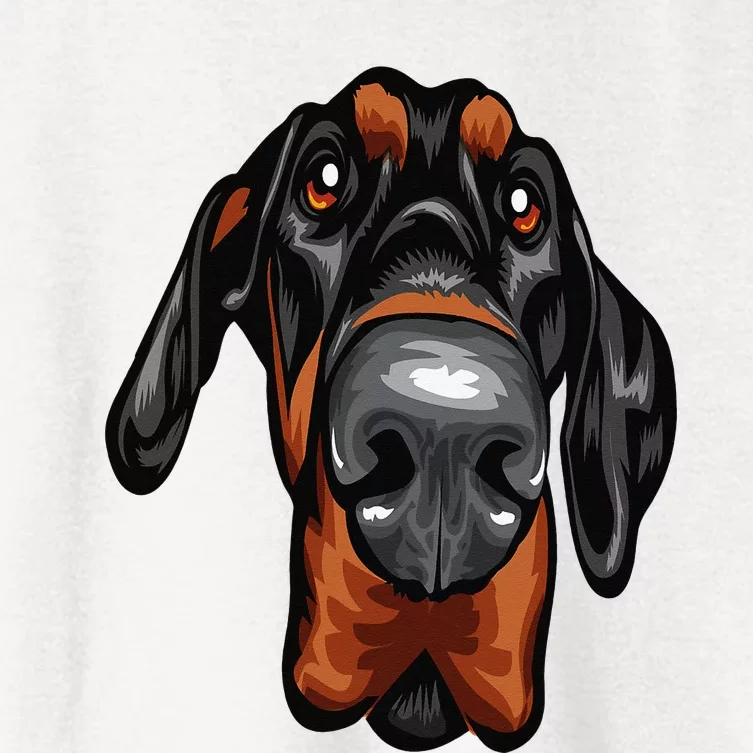 Cool Doberman Pinscher Face Women's Crop Top Tee