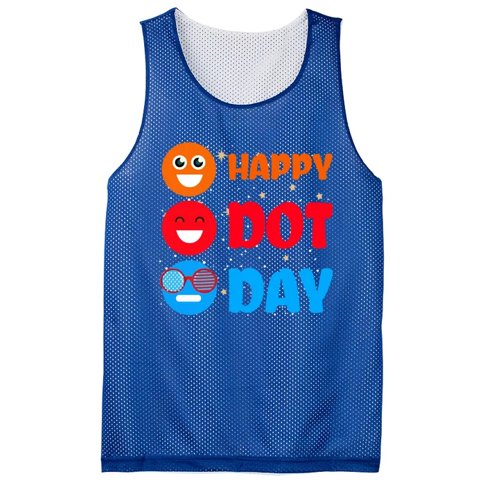 Cute Dot Pattern Art Smile September National Happy Dot Day Cute Gift Mesh Reversible Basketball Jersey Tank