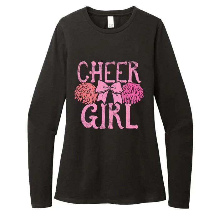 Cheer Dance Pom Pom Cheerleader Cheerleading Gift Womens CVC Long Sleeve Shirt