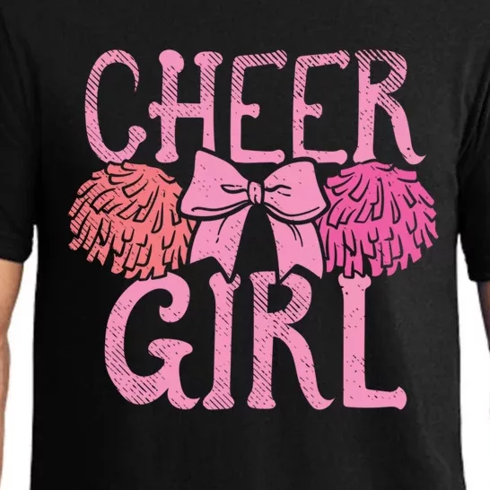 Cheer Dance Pom Pom Cheerleader Cheerleading Gift Pajama Set