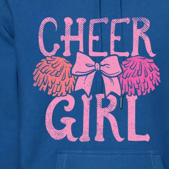 Cheer Dance Pom Pom Cheerleader Cheerleading Gift Premium Hoodie