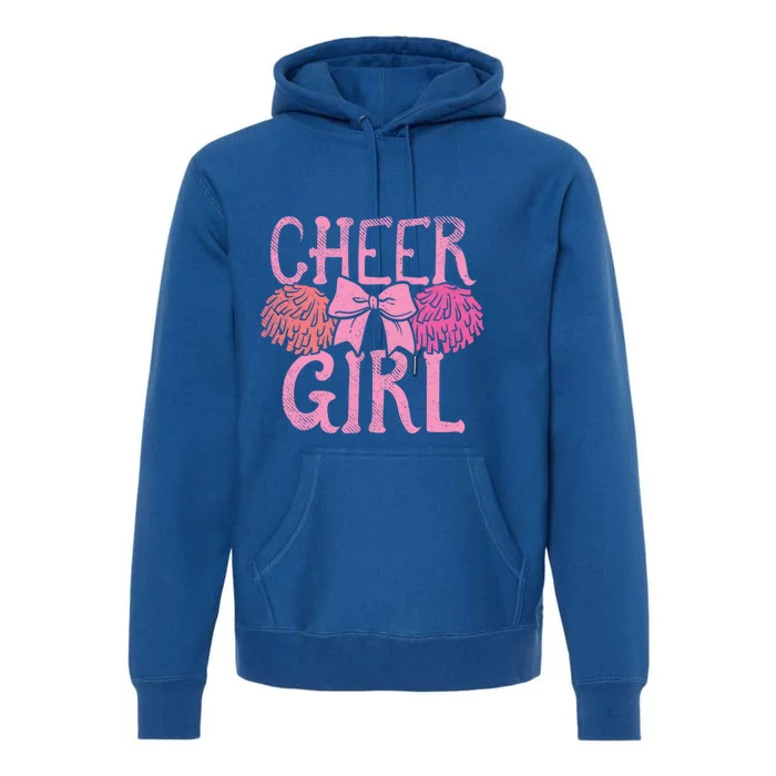 Cheer Dance Pom Pom Cheerleader Cheerleading Gift Premium Hoodie