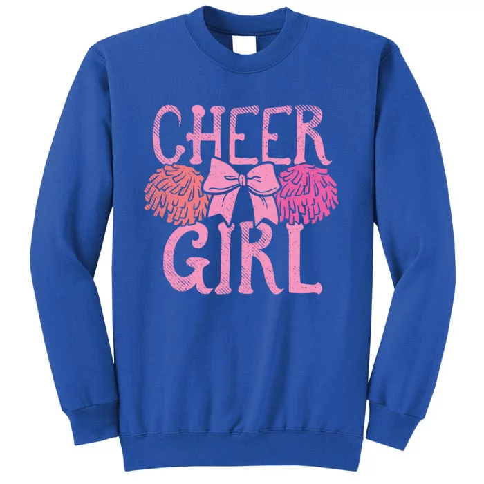 Cheer Dance Pom Pom Cheerleader Cheerleading Gift Tall Sweatshirt