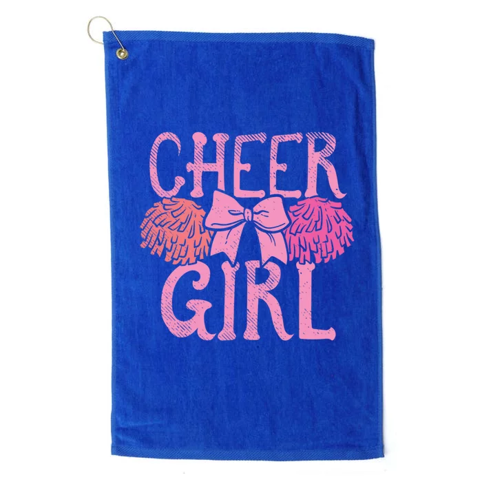 Cheer Dance Pom Pom Cheerleader Cheerleading Gift Platinum Collection Golf Towel