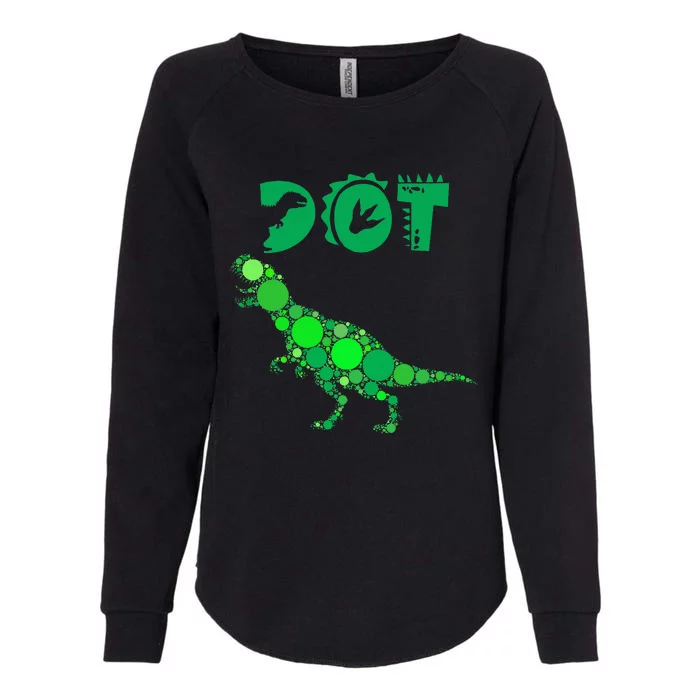 Cute Dinosaur Polka Dots Womens California Wash Sweatshirt