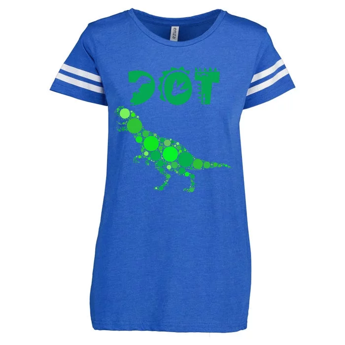 Cute Dinosaur Polka Dots Enza Ladies Jersey Football T-Shirt