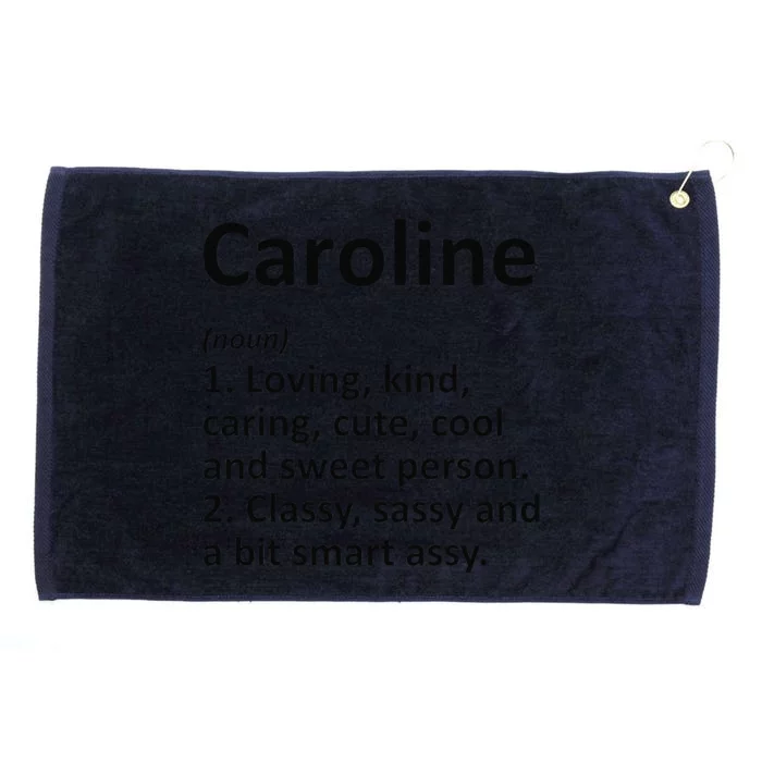 CAROLINE Definition Personalized Funny Birthday Gift Idea Grommeted Golf Towel