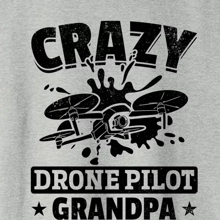 Crazy Drone Pilot Grandpa Drone Pilot Grandpa Gift Women's Crop Top Tee