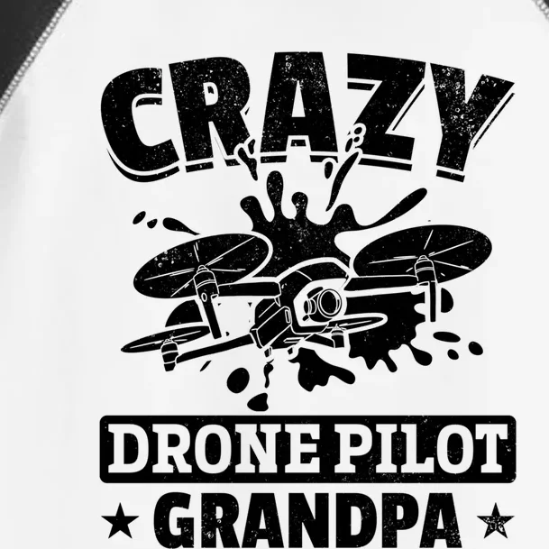 Crazy Drone Pilot Grandpa Drone Pilot Grandpa Gift Toddler Fine Jersey T-Shirt