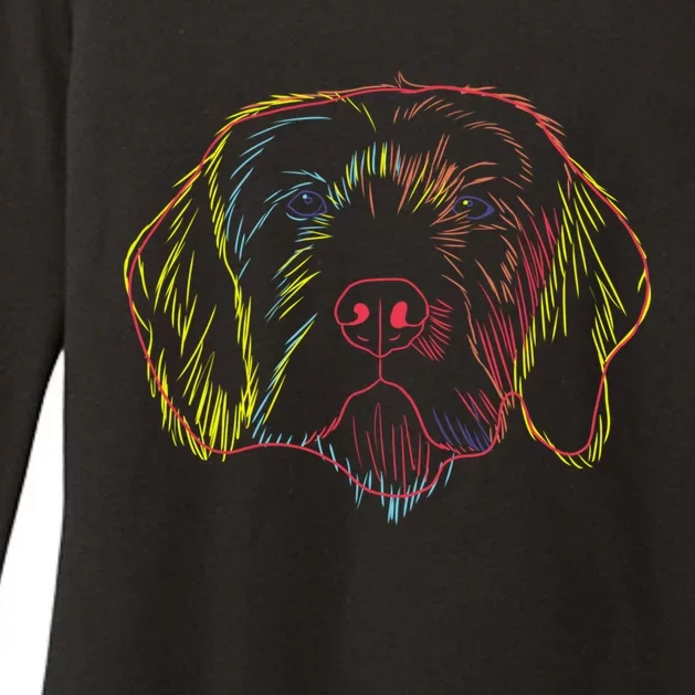 Colourful Dog Pudelpointer Funny Gift Womens CVC Long Sleeve Shirt