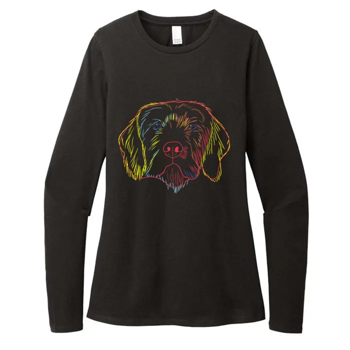 Colourful Dog Pudelpointer Funny Gift Womens CVC Long Sleeve Shirt