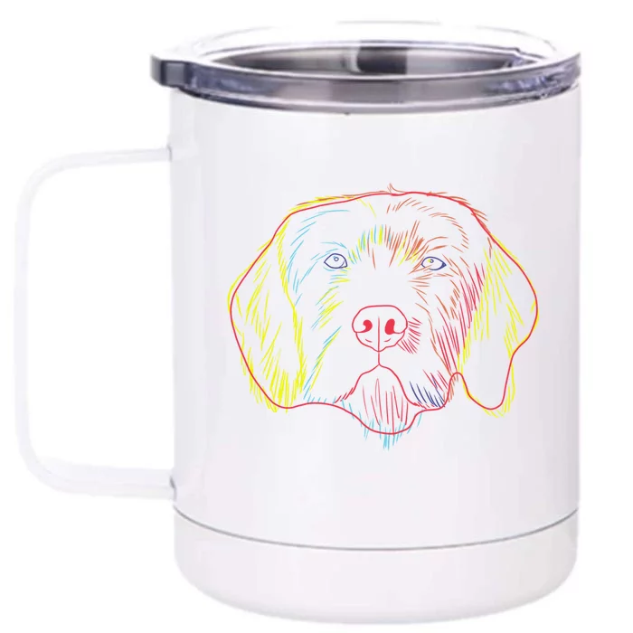 Colourful Dog Pudelpointer Funny Gift Front & Back 12oz Stainless Steel Tumbler Cup