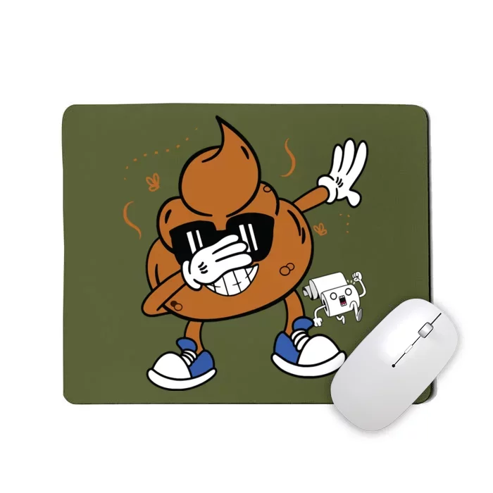 Cute Dabbing Poop Funny Emoticon I Pooped Today Gift Mousepad