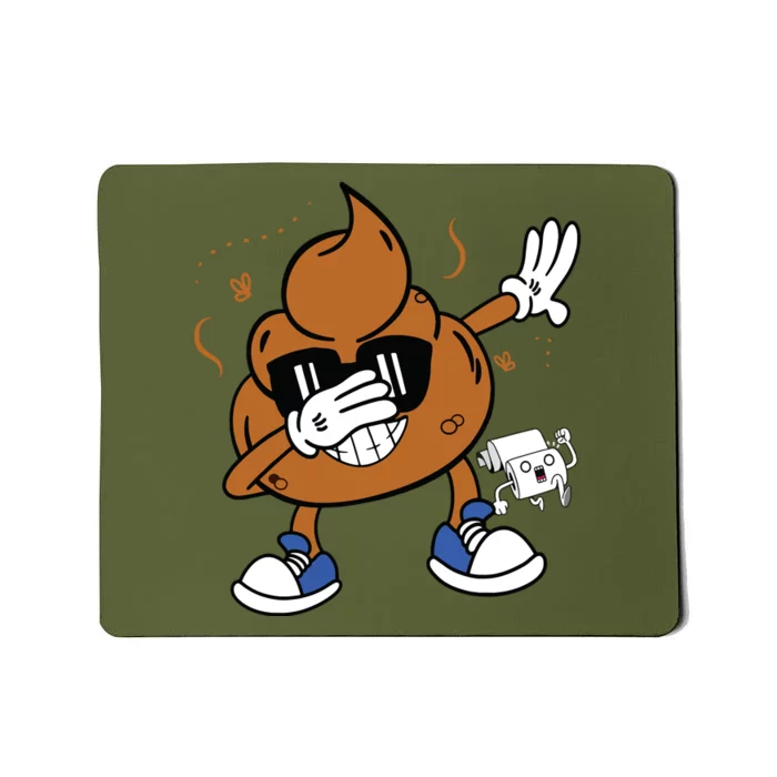 Cute Dabbing Poop Funny Emoticon I Pooped Today Gift Mousepad