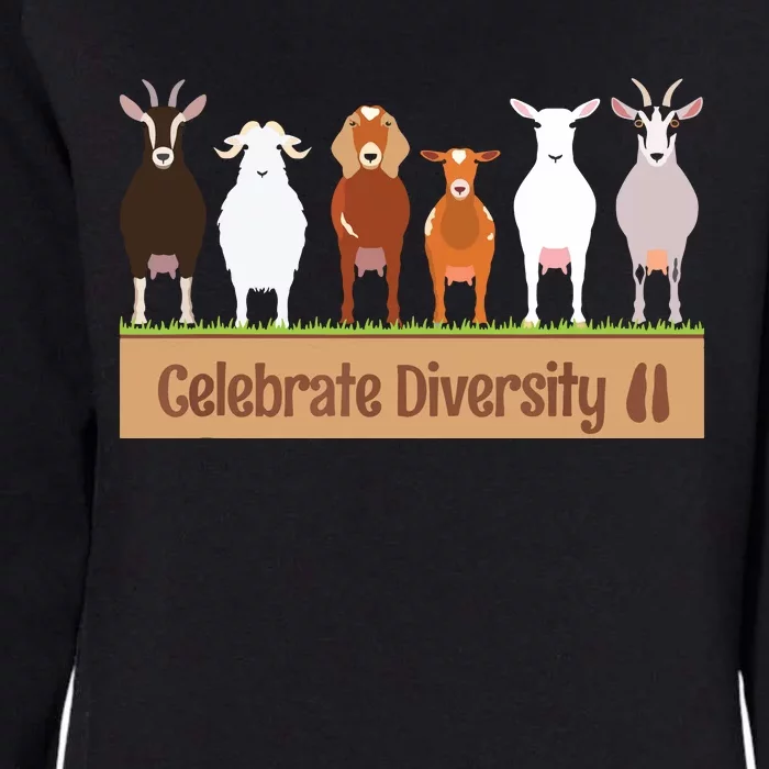 Celebrate Diversity Pet Funny Goats Shirts For Goat Lovers Womens California Wash Sweatshirt