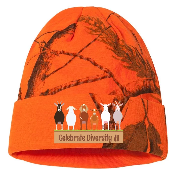 Celebrate Diversity Pet Funny Goats Shirts For Goat Lovers Kati - 12in Camo Beanie