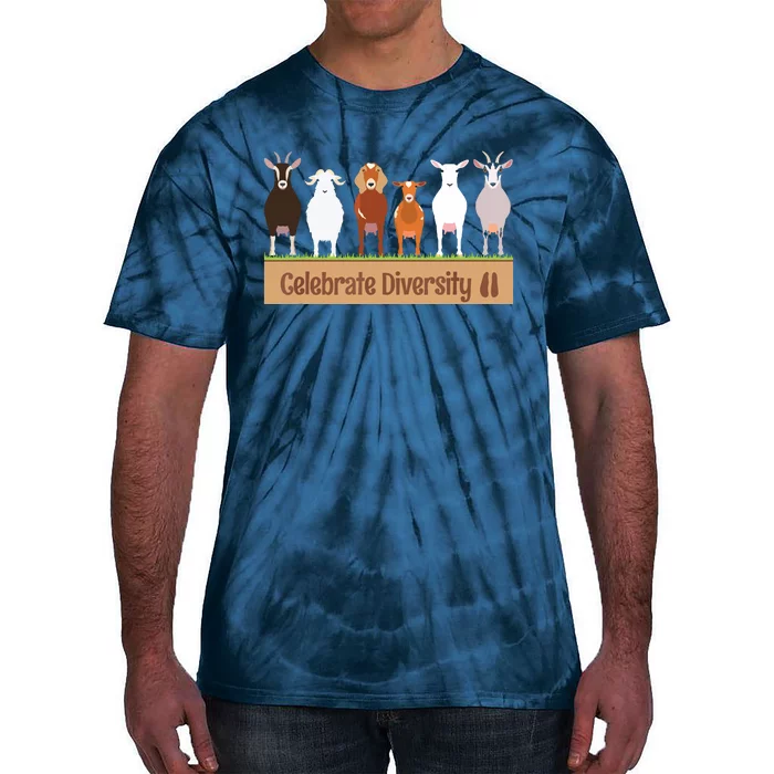 Celebrate Diversity Pet Funny Goats Shirts For Goat Lovers Tie-Dye T-Shirt