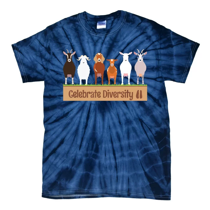 Celebrate Diversity Pet Funny Goats Shirts For Goat Lovers Tie-Dye T-Shirt