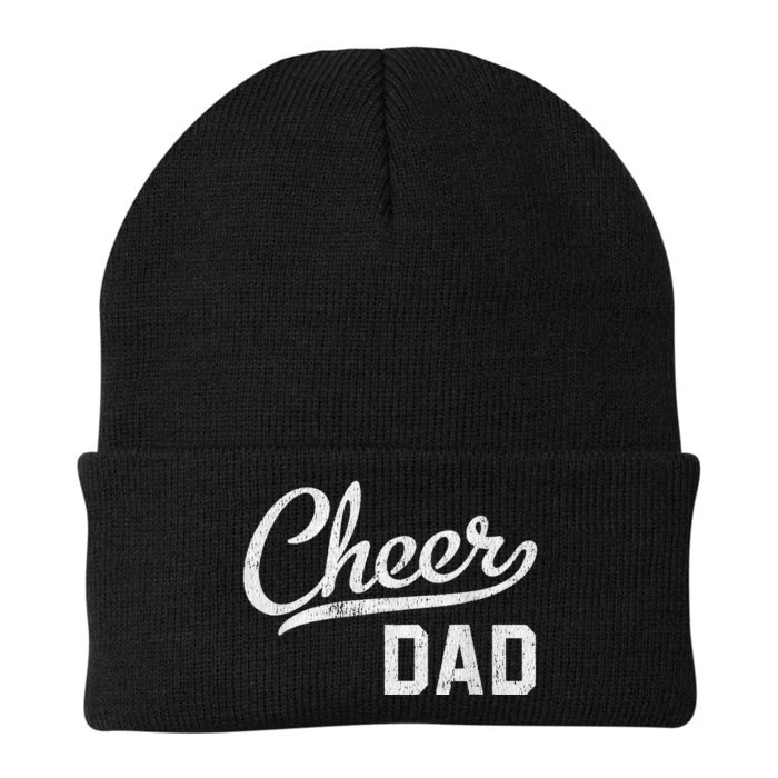 Cheer Dad Proud Cheerleading Dad Gift Knit Cap Winter Beanie