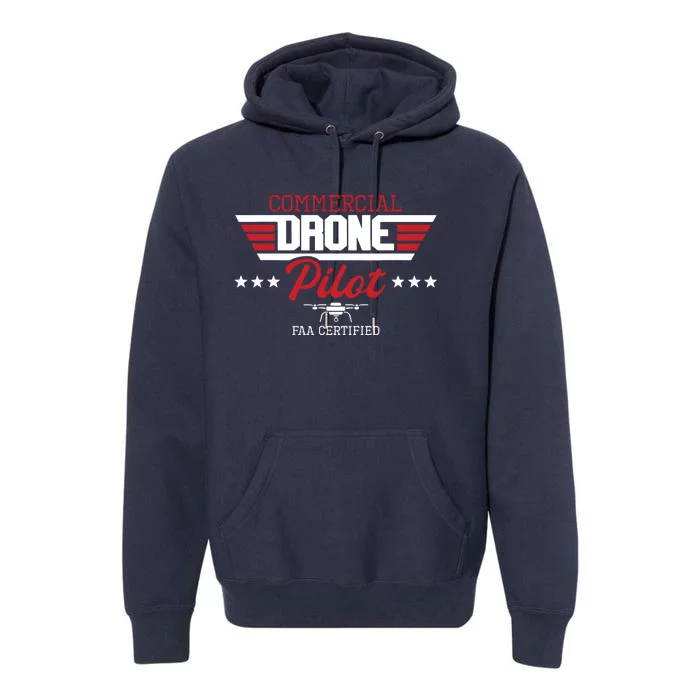 Commercial Drone Pilot Aviator Quadcopter FAA Certified Premium Hoodie