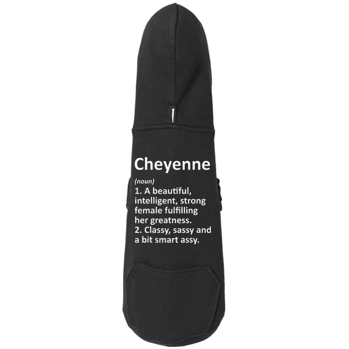 Cheyenne Definition Personalized Name Funny Christmas Gift Doggie 3-End Fleece Hoodie