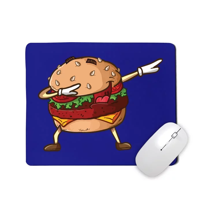 Cheeseburger Dab Pose Dabbing Dance National Burger Day Pun Funny Gift Mousepad