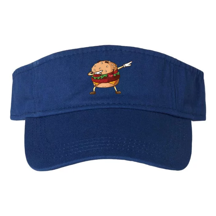 Cheeseburger Dab Pose Dabbing Dance National Burger Day Pun Funny Gift Valucap Bio-Washed Visor