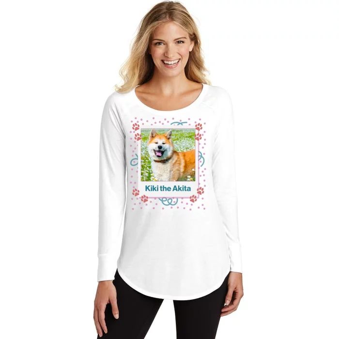 Custom Dog Pet Personalized Picture Women's Perfect Tri Tunic Long Sleeve Shirt