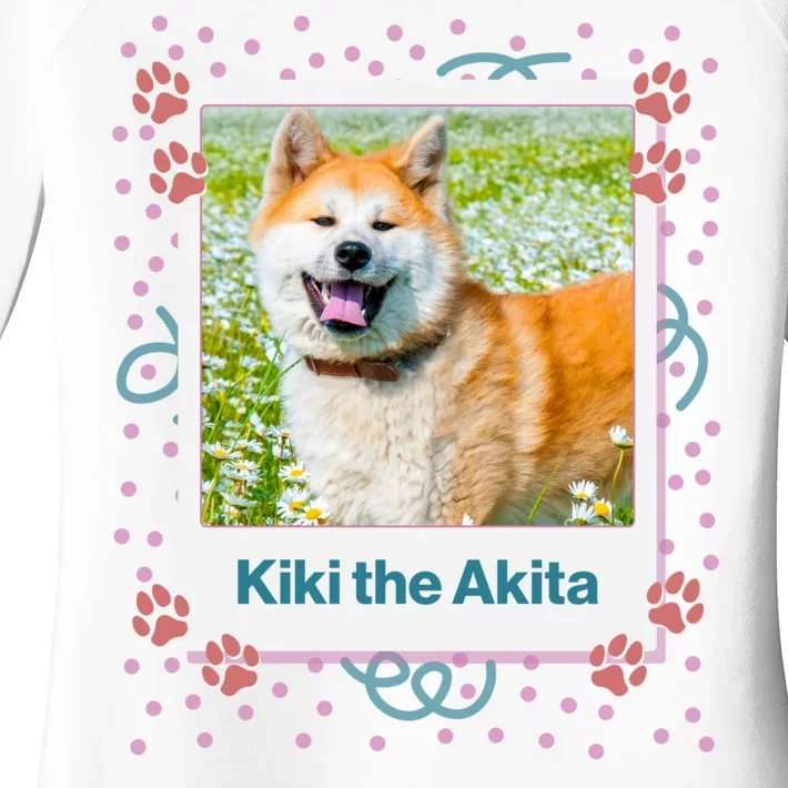 Custom Dog Pet Personalized Picture Women's Perfect Tri Tunic Long Sleeve Shirt