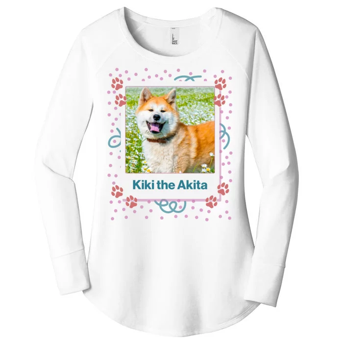 Custom Dog Pet Personalized Picture Women's Perfect Tri Tunic Long Sleeve Shirt