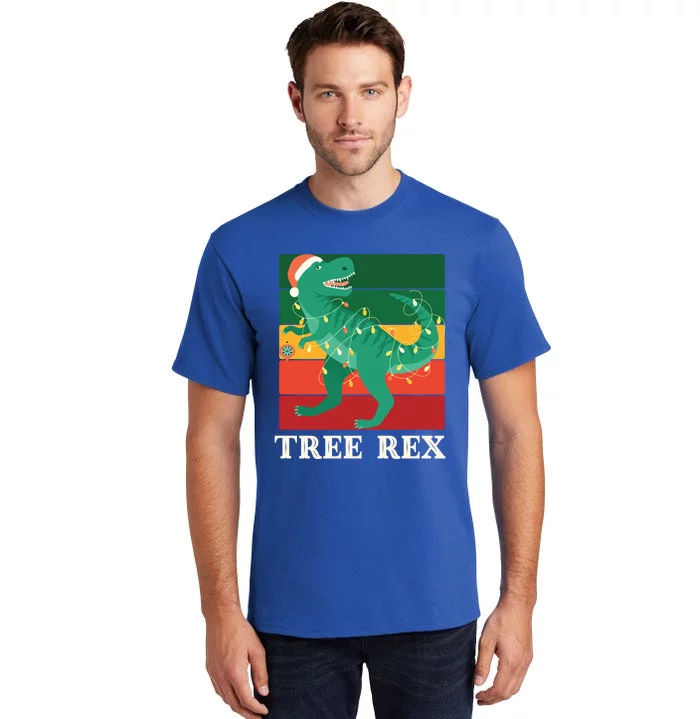 Christmas Dinosaur Pajama Tree Rex Trex Gift Tall T-Shirt