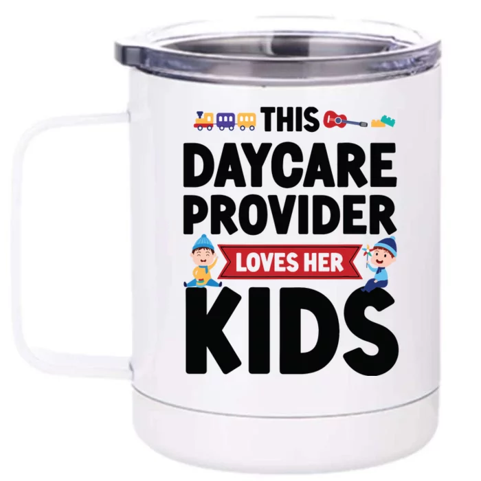 Childcare Daycare Provider Teacher Babysitter This Daycare Front & Back 12oz Stainless Steel Tumbler Cup