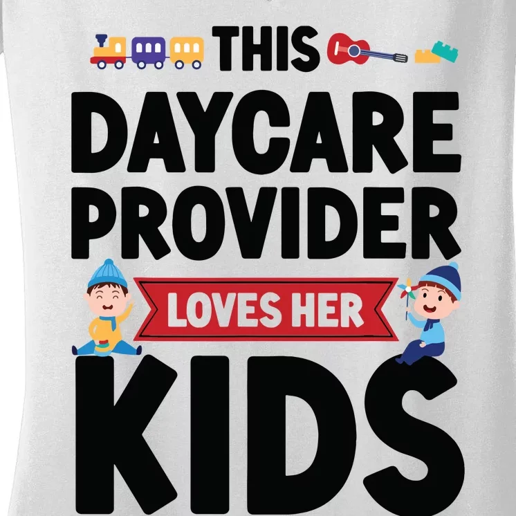 Childcare Daycare Provider Teacher Babysitter This Daycare Women's V-Neck T-Shirt