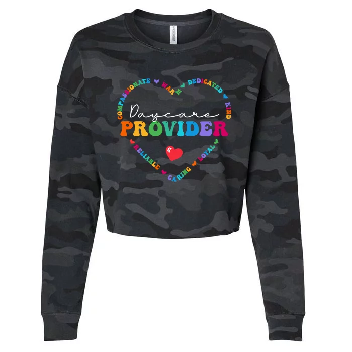 Cute Daycare Provider Appreciati To School Gift Cropped Pullover Crew