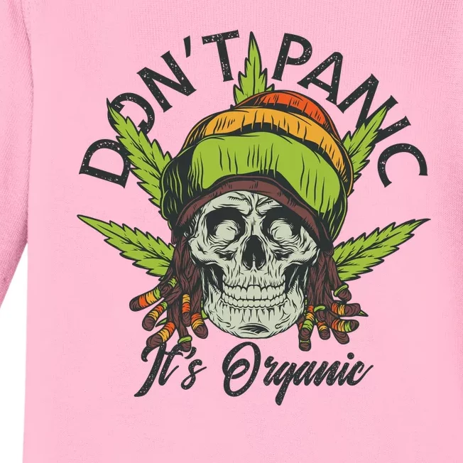 Cannabis Don't Panic It's Organic Baby Long Sleeve Bodysuit