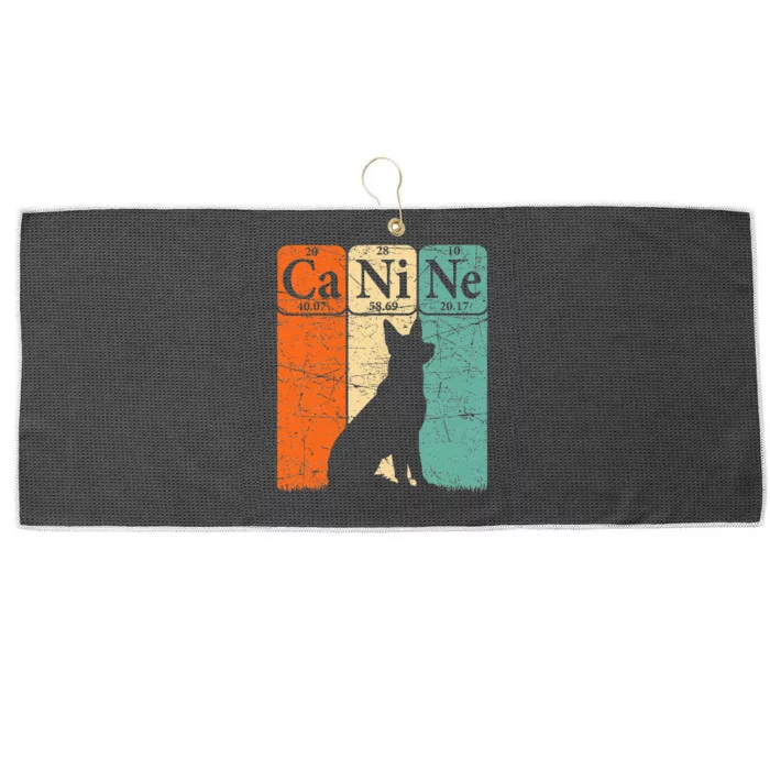 Canine Dog Periodic Table Elements Dog Lover Cynologist Large Microfiber Waffle Golf Towel