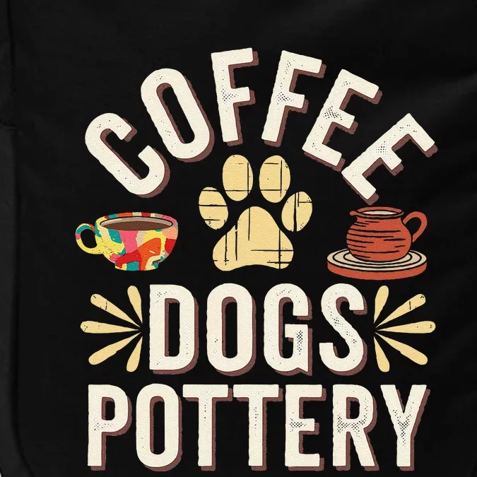 Coffee Dogs Pottery Ceramic Artist Impact Tech Backpack