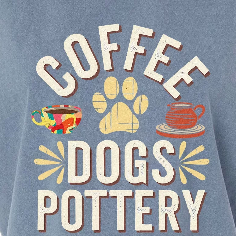 Coffee Dogs Pottery Ceramic Artist Garment-Dyed Women's Muscle Tee