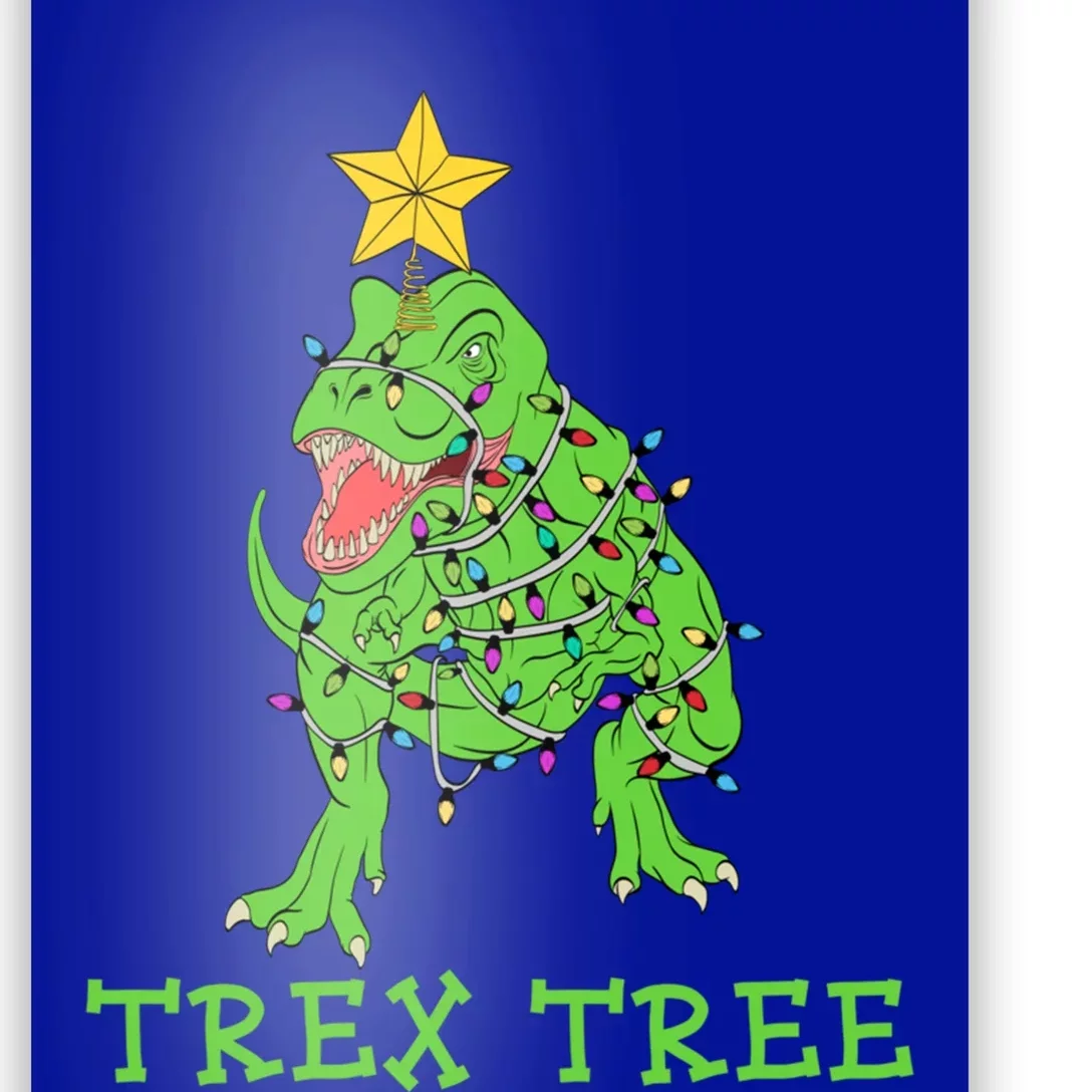 Christmas Dinosaur Pajamas Tree Rex Gift Poster