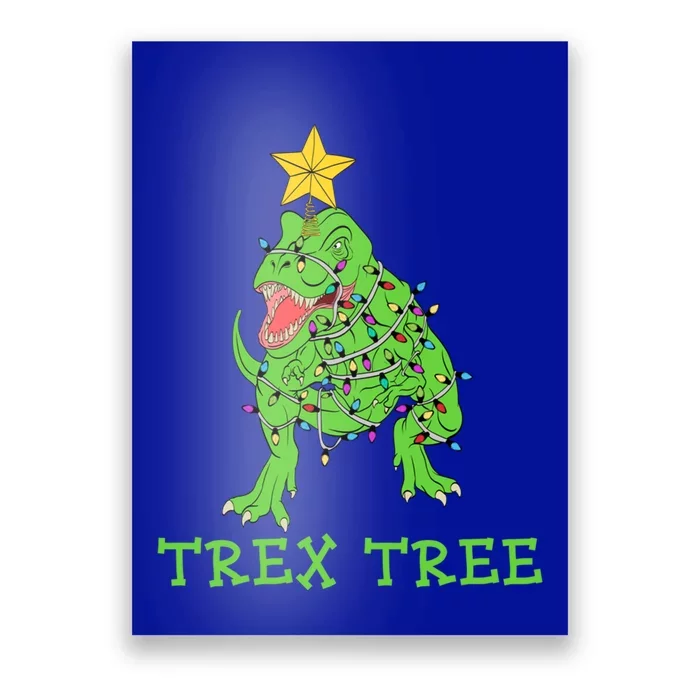 Christmas Dinosaur Pajamas Tree Rex Gift Poster