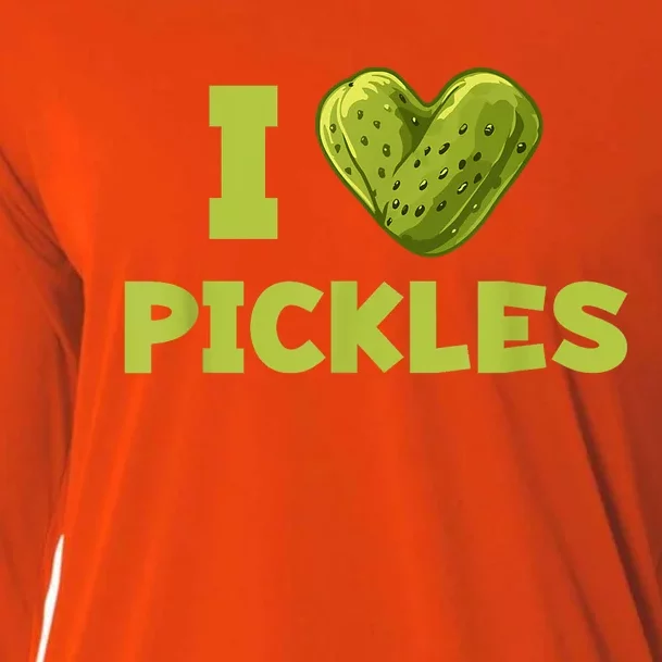 Cool Dill Pickle Cucumber Pickle Lover Gift Cooling Performance Long Sleeve Crew