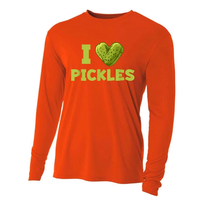 Cool Dill Pickle Cucumber Pickle Lover Gift Cooling Performance Long Sleeve Crew