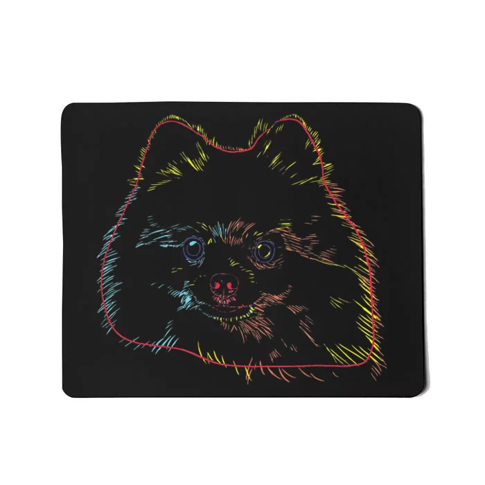 Colourful Dog Pomeranian Mousepad